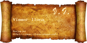 Vimmer Ilona névjegykártya